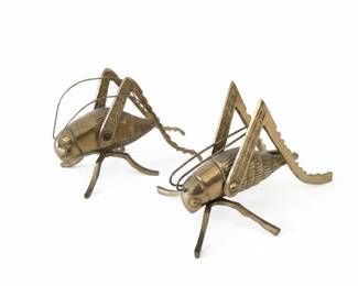 Vintage Brass Grasshopper/Cricket Figurines
