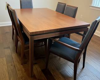 Arthur Umanoff for Dillingham Walnut Dining Set with Two Leaves