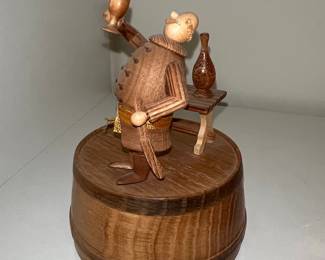 B. Borowik & S. Byliniak Polish Hand Carved Wooden Music Box