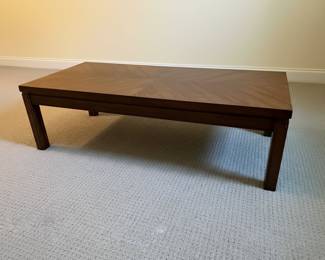 Mid-Century Modern Walnut Parquet Coffee Table