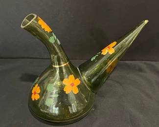 Green Glass Porron Wine Decanter