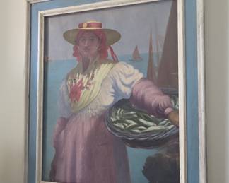 Fisherwoman Portrait Painting