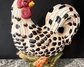 "Poulet" Ceramic Rooster Figurine