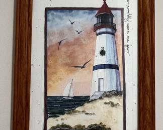 Lighthouse Art Print Framed Wall Art - D. Morgan