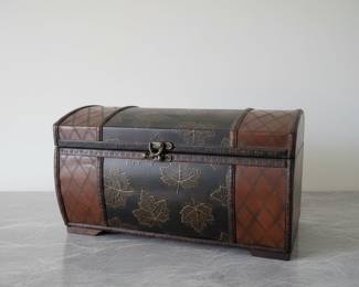 Decorative Leaf Motif Storage Box