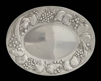 Wilton Armetale Fruit Motif Serving Platter
