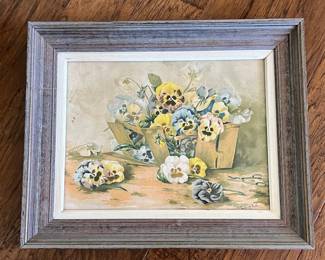 "The Pansies" Wall Art - Henrietta D. La Praik