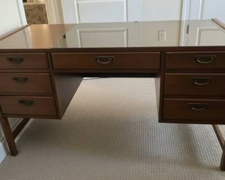 Broyhill Vintage Woven Cane Desk