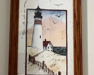Lighthouse Art Print Framed Wall Art - D. Morgan