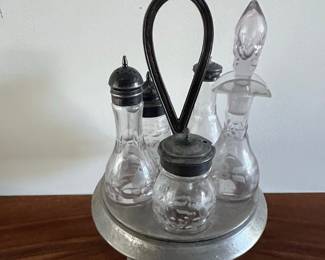 Victorian Style Silver Plated Caster Set