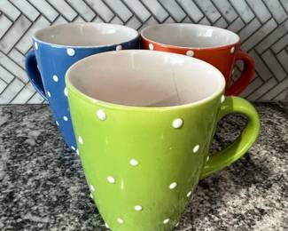 Polka Dot Ceramic Mugs