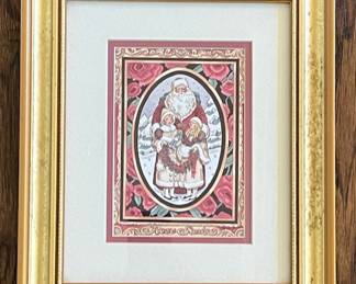 "Rose Santa" Framed Wall Art - Marilyn Gauthier