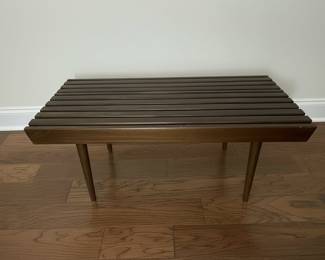 Mid-Century Modern Style Slat Bench/Coffee Table