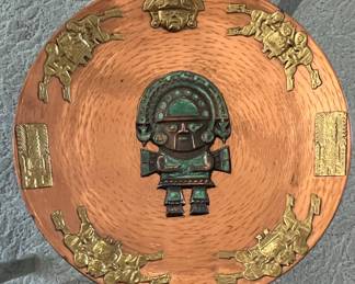 Peruvian Copper and Brass Tumi Wall Plaque