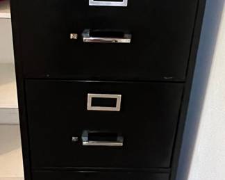 Mid-Century Style Three-Drawer Metal Filing Cabinet