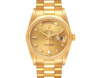 Lot 9979 Rolex Presidential Watch with Diamonds