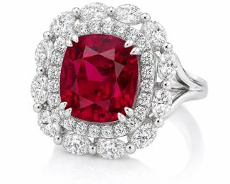 Lot 8274 Ruby  Diamond RingGIA Certified