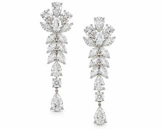 Lot 8323 Diamond Chandelier Earrings