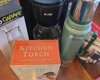 Kitchen Gadget Assortment, Mr. Coffee Pot, Vintage Stanley Thermos