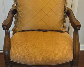 George Hepplewhitestyle Elbow Chair Pierced Spiderweb Back Pattern.