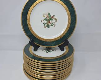 Twelve Noritake Fitzgerald Holiday Accent Plates