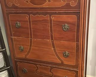 Art Deco / Neuveau Chest of Drawers, Dressing Table and Bed