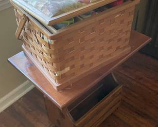 Magazine Side Table and Sewing Basket