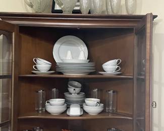 Noritake China and Jeanette Iris and Herringbone Pitchers and Glassware