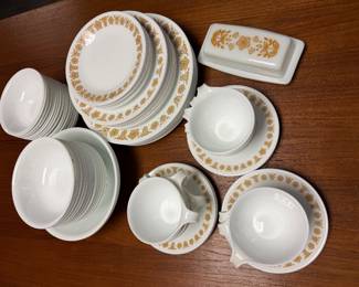 Corelle gold butterfly dinnerware set