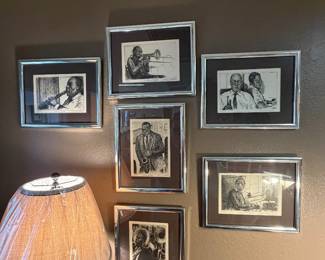 Glenn Miller Signed & numbered  1970's New Orleans Jazz etching