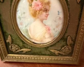 19th century signed ROCHAT miniature on Ivory