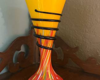 Blown glass vase