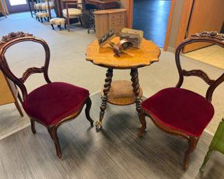 Beautiful glass & brass claw foot table