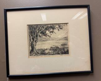 Signed etching
