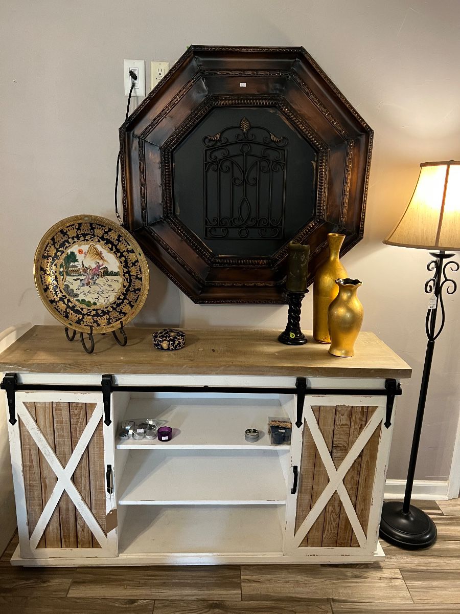Farmhouse Style Sliding Cabinet