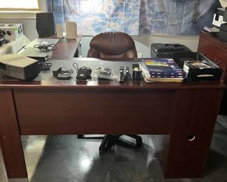 L-Shaped Wooden Computer Desk, Office Supplies
