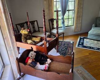 Vintage doll beds