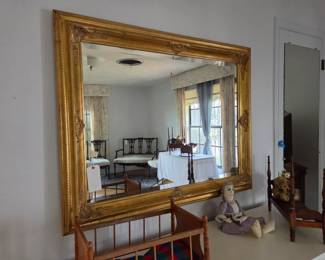 Gold framed mirror
