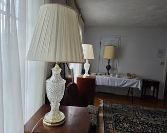 Pair of Hollywood Regency lamps