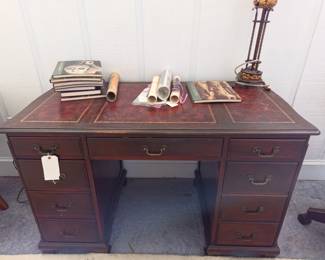 Leather top vintage desk