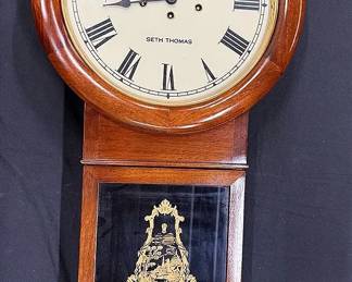 Seth Thomas Regulator Clock With Key
