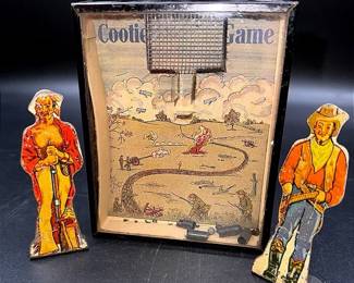 Vintage 1920’s Cootie Game And Marx & Co Tin Lithograph “American Cowboy” And “American Indian”