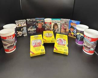 Arby’s & Taco Bell 32oz Collertor’s Cups And Vintage VHS Movies