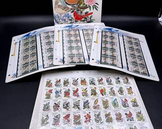 The 1982 Fifty State Birds And Flowers Mint Stamp Set Uncirculated & 3 Sets Of 1969 6 Cent Stamps