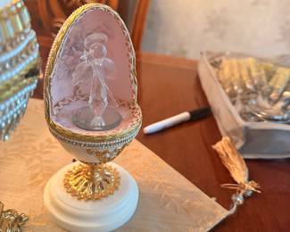 Faberge-style Egg with figurine