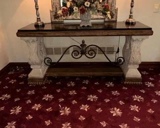 Spanish Colonial Stone and wood Console Table