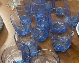 Blue glassware sets