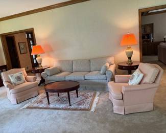 DESIGNER’S CHOICE J.L. GOODMAN SOFA, LAMPS, RUG AND MORE