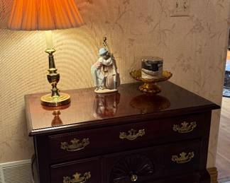 VINTAGE HAMMARY QUEEN ANNE CHERRY LOWBOY CHEST