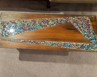 MCM colorful mosaic coffee table